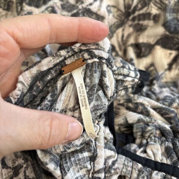 Free People Sleeveless Maxi Vest Duster Top black gray Black size XL Razorback - Picture 4 of 6